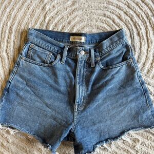 Madewell Blue Jean Shorts High-Waisted Cut-Off
